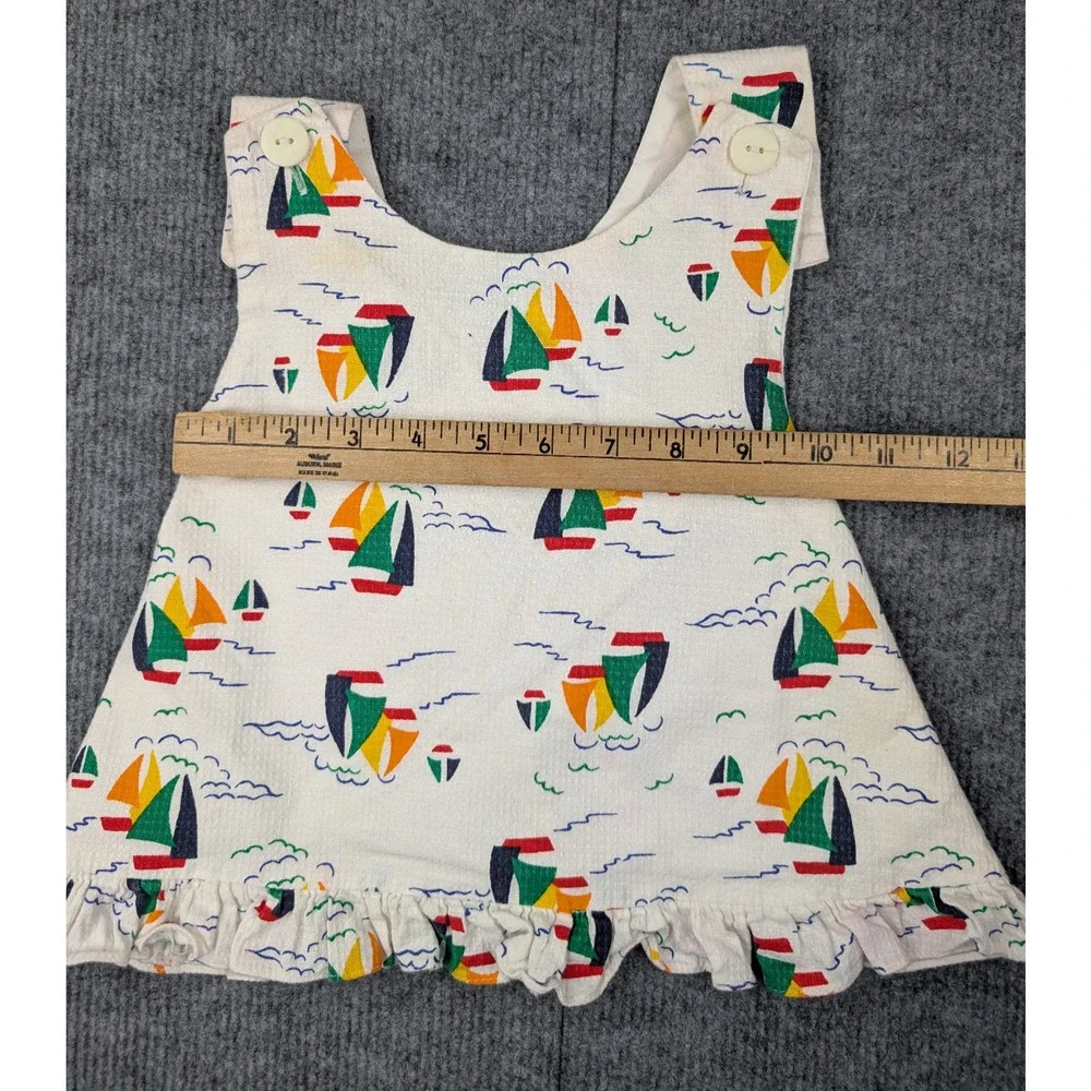 Vintage Samara Set Girls 2T Toddler Sailor Nautical Novelty Retro Bloomer Dress